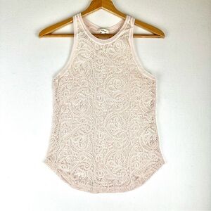 Wilfred Aritzia Volant Razorback Embroidered Lace Tank